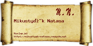 Mikustyák Natasa névjegykártya